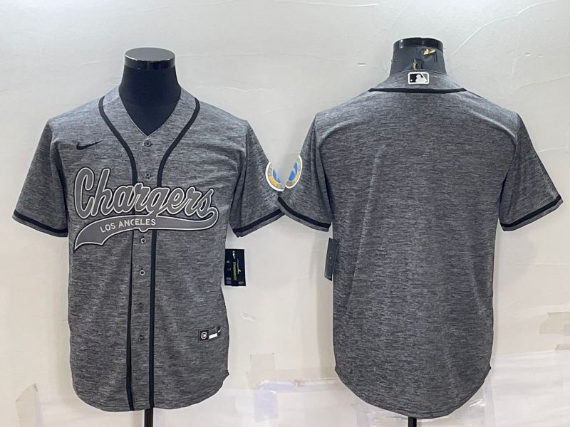 Men Los Angeles Chargers blank hemp ash 2022 Nike Co branded NFL Jerseys->new york giants->NFL Jersey